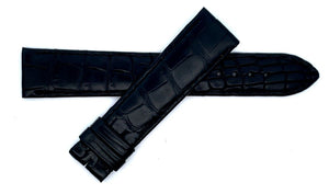 Montblanc Men's 19mm x 17mm Black Alligator Leather Watch Band FVH