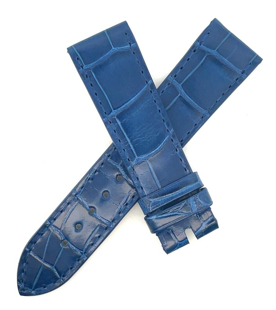 Chopard 20mm x 18mm Blue Alligator Shiny Watch Band Strap 070/103