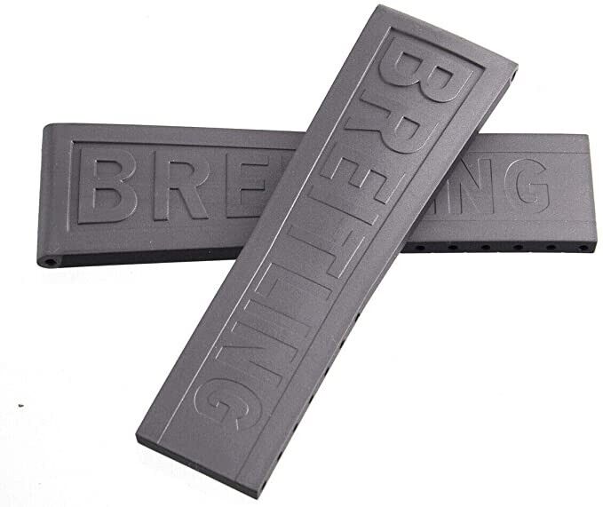 Genuine Breitling 24mm x 20mm Silver Rubber Watch Band Strap 245S