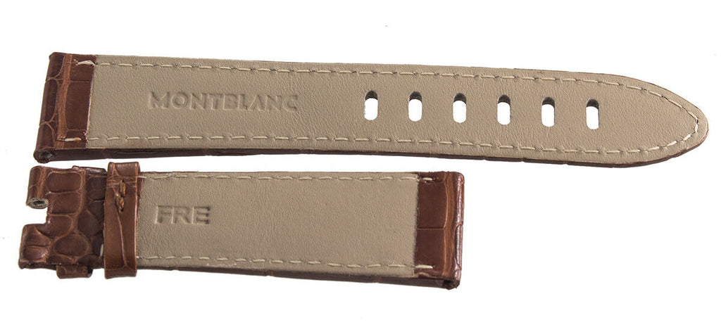 Montblanc Men's 20mm x 18mm Brown Alligator Leather Watch Band FRE