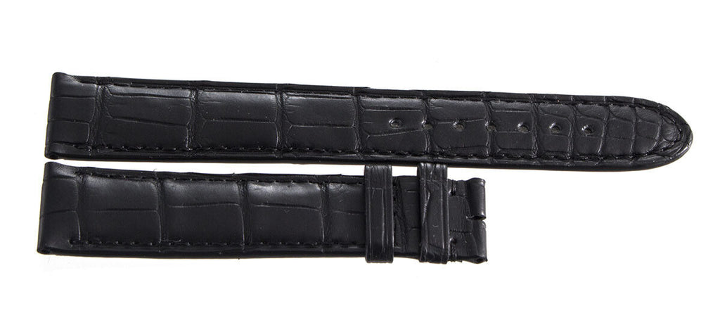 Montblanc Men's 19mm x 17mm Black Alligator Leather Watch Band FTE