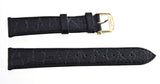 19mm Longines Black Croc Replacement Watch Band Strap Gold Buckle