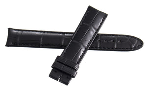 Montblanc Men's 18mm x 17mm Black Alligator Leather Watch Band FVB