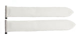 Boucheron 22.5mm Women's White Shiny Leather Silver Lug Watch Band Strap (L)