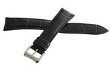 Raymond Weil 19mm x 16mm Black Alligator Leather Watch Band Silver Buckle  V4.15
