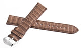 NEW Michele Womens 18mm Brown Genuine Alligator Leather Watch Band