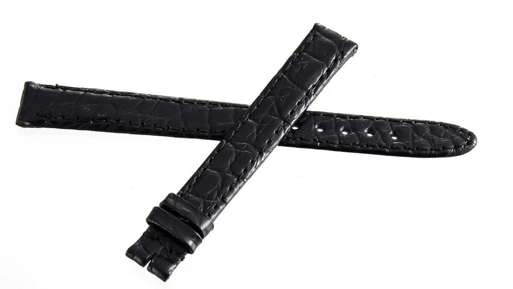 Montblanc Women's 12mm x 11mm Black Alligator Leather Watch Band Strap FXE