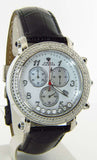 Aqua Master Black Band White Dial Chrono Diamond Ladies Watch W108H
