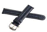 Revue Thommen 18mm Dark Blue Leather Two Tone  Buckle Watch Band Strap NOS