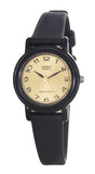 Casio Women's Quartz Champagne Dial Black Resin Analog Watch LQ-139-DMV