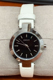 Dkny Women's Stanhope Black Dial White Leather Quartz Watch NY2198