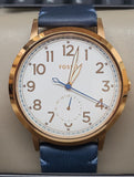 Fossil ES4062 Everyday Muse White Dial Indigo Leather Strap Men's Watch
