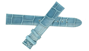 Montblanc Womens 14mm x 13mm Turquoise Alligator Leather Watch Band Strap FYB