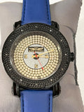 Kings Master Mens Blue Leather Strap Watch 104M