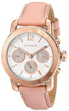 Coach 14502003 Legacy White Dial Pink Leather Strap Chronograph Women's Watch