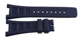 IWC 30mm x 20mm Navy Blue Rubber Men's Watch Band Strap