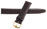 Revue Thommen 17mm Brown Lizard Leather Gold Buckle Watch Band Strap NOS