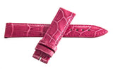 Gerald Genta 18mm x 16mm Shiny Pink Alligator Leather Watch Band