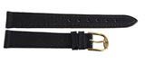 Revue Thommen 17mm Black Leather Gold Buckle Watch Band Strap NOS