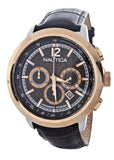 Nautica Men's N21024G Brown Dial Brown Leather Band NCT 750 Classic Analog Watch