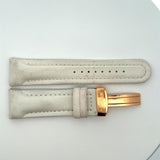 Jojino 22mm White Rubber Gold-tone Buckle Watch Band Strap