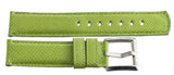 LOCMAN Women's 21mm x 20mm Green Lizard Leather Silver Buckle Watch Band