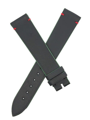 Chopard 19mm x 16mm Black Leather Men's Watch Band Strap 115/80