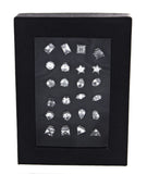 Set of 12 Pairs 925 Sterling Silver Stud Earrings