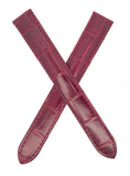 Cartier 15mm Burgundy Genuine Alligator Leather Band KD6B2Y27