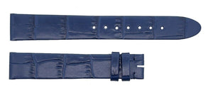 Montblanc Women's 17mm x 15mm Navy Blue Alligator Leather Watch Band FBH