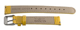 Invicta 16mm Yellow Alligator Leather Silver Buckle Watch Band