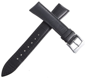 Raymond Weil 19mm Black Alligator Leather Watch Band Strap Silver Buckle  V4.14