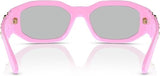New Versace Sunglasses Pink Frame, Light Grey Lenses, 53MM