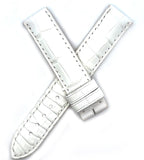 Longines 18mm x 18mm White Alligator Leather Watch Band Strap L682110460