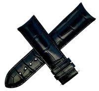 Eterna 22mm x 20mm Black Alligator Leather Watch Band Strap