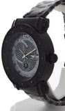 Kings Master Men Black Ion-plated Steel Silver tone Dial 0.12ct. Diamond Watch