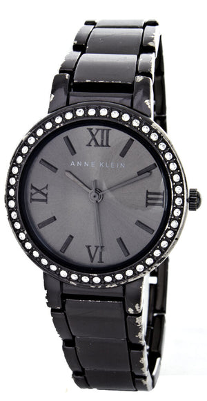 Anne Klein Women's Black Dial Black Band Watch - AK/1889