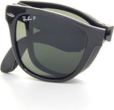 Ray Ban Folding Wayfarer RB4105 601/50 Black/Polarized Gray 54mm Sunglasses