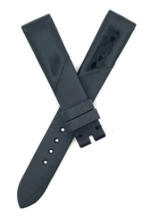 Dior Women's 15mm x 13mm Black Satin Patent Leather Watch Band Strap N1S2C