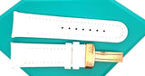 JoJo JoJino 24mm White Polyurathane Watch Band Strap W/Rose Gold Tone Buckle