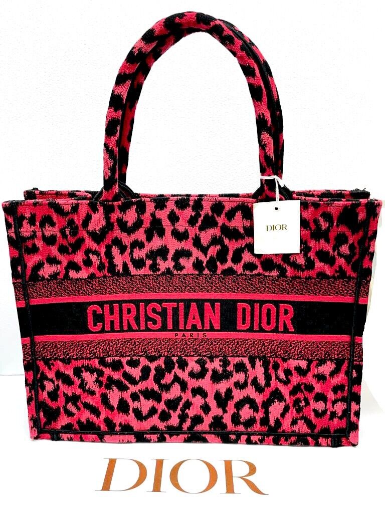 CHRISTIAN DIOR $3,600 2022 Raspberry Red Oblique Canvas BOOK TOTE Bag