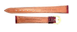 13mm Raymond Weil Burgundy Women's Watch Band With Gold Buckle