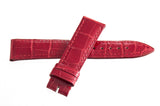 Gerald Genta 18mm x 16mm Shiny Red Alligator Leather Watch Band BRC 10048