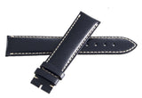 Montblanc Men's 20mm x 18mm Navy Blue Leather Watch Band Strap