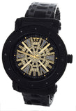 Kings Master Men's 0.12ct Diamond 10 Black Ion-plated Steel Gold Tone Dial Watch