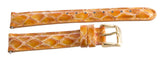 Invicta Womens 16mm x 14mm Orange Lizard Leather Watch Rose Gold Buckle Band