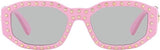 New Versace Sunglasses Pink Frame, Light Grey Lenses, 53MM