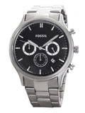 Fossil FS4642 Ansel Black Dial Stainless Steel Chronograph Men's Watch