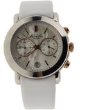 Kenneth Cole Womens Mother of Pearl Dial White Leather Band KC2688