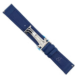 JACOB & CO WOMEN'S 20MM NAVY BLUE POLYURETHANE WATCH BAND STRAP JC STEEL BUCKLE